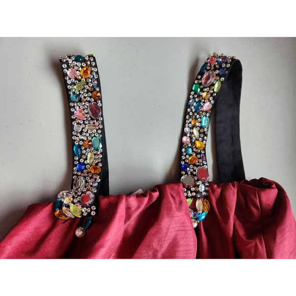 NWT Sunday in Brooklyn Embellished-Strap Bubble Mini Dress Size XS Red NA501 - Picture 12 of 12